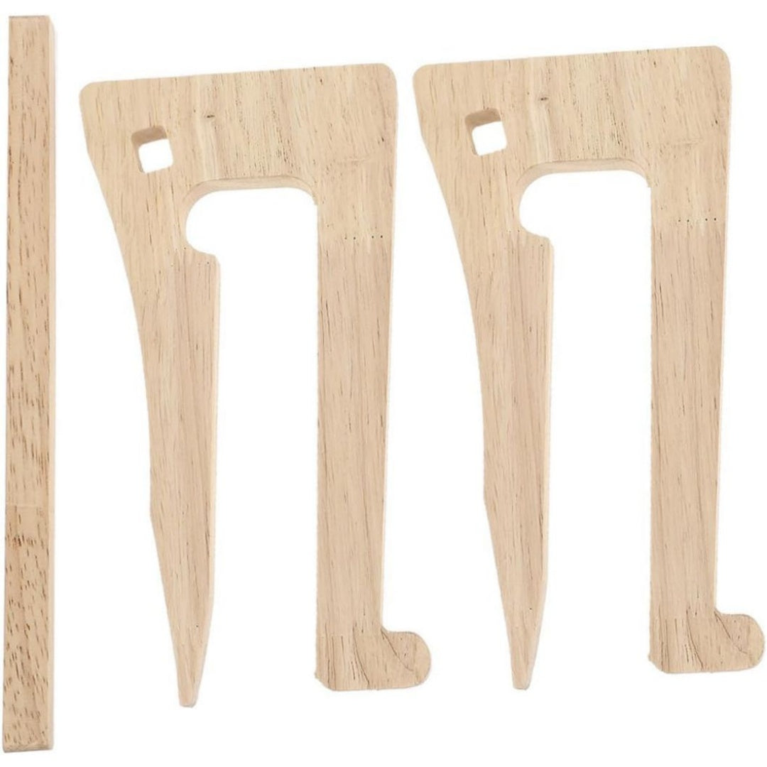 Ergonomisches Laptopstaender fuer Reisen aus Holz