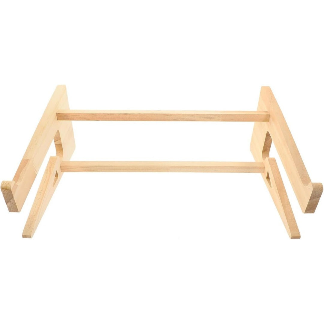 Stabiles Laptopstaender fuer den aus Holz