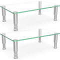Drehbares Monitorstaender aus Glas fuer das Arbeitszimmer